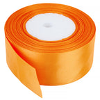25m Double Sided Satin Ribbon - Fluorescent Orange