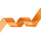 25m Double Sided Satin Ribbon - Fluorescent Orange
