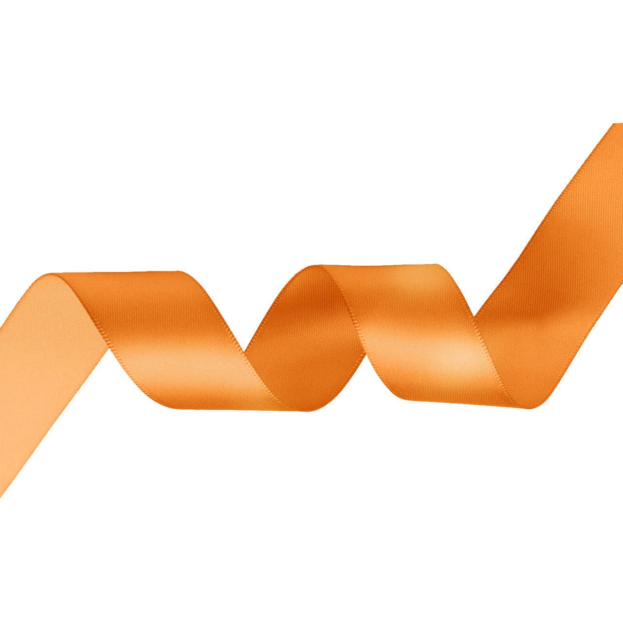 25m Double Sided Satin Ribbon - Fluorescent Orange