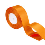 25m Double Sided Satin Ribbon - Fluorescent Orange