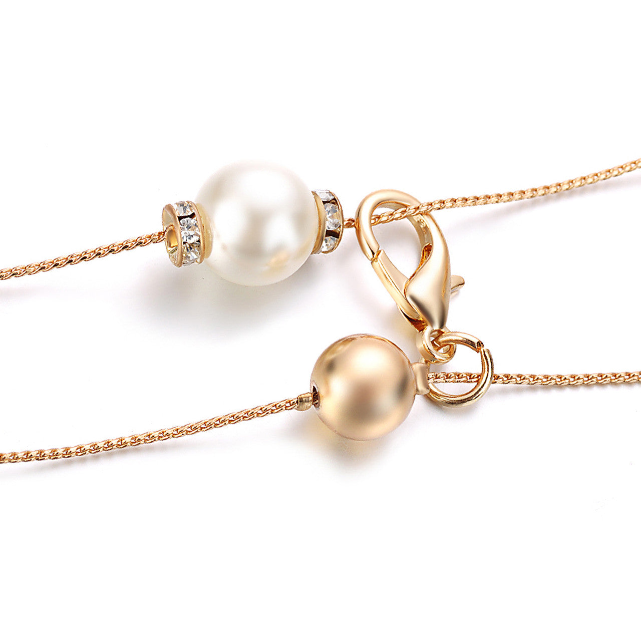 Gold Belt with Pearl Beads