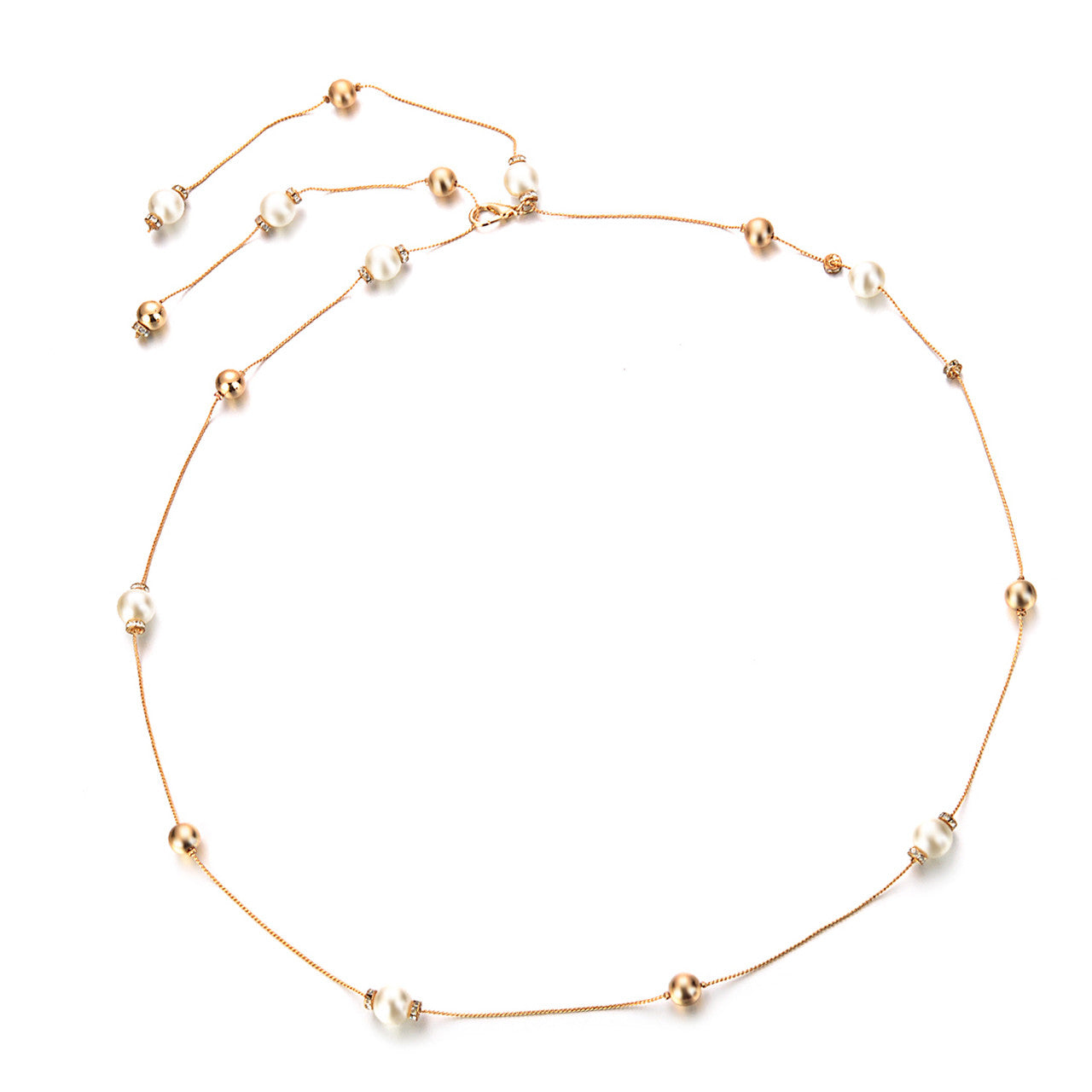 Gold Belt with Pearl Beads