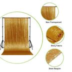 4ft x 7ft Sequin Photography Backdrop - Gold
