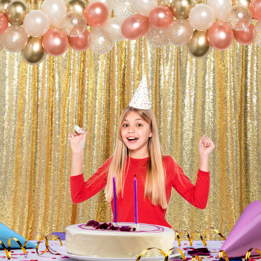 4ft x 7ft Sequin Photography Backdrop - Gold