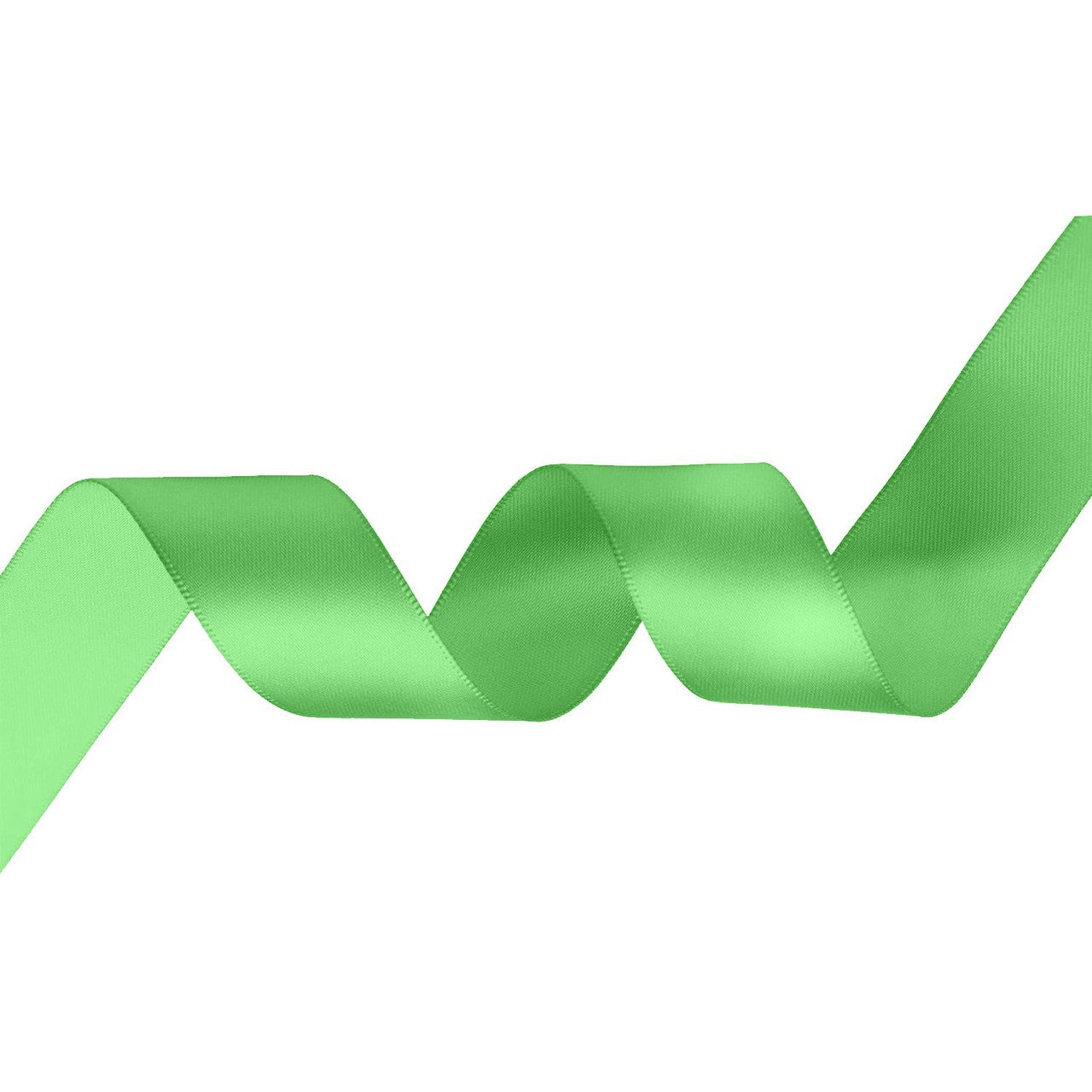 10m Double Sided Satin Ribbon - Green