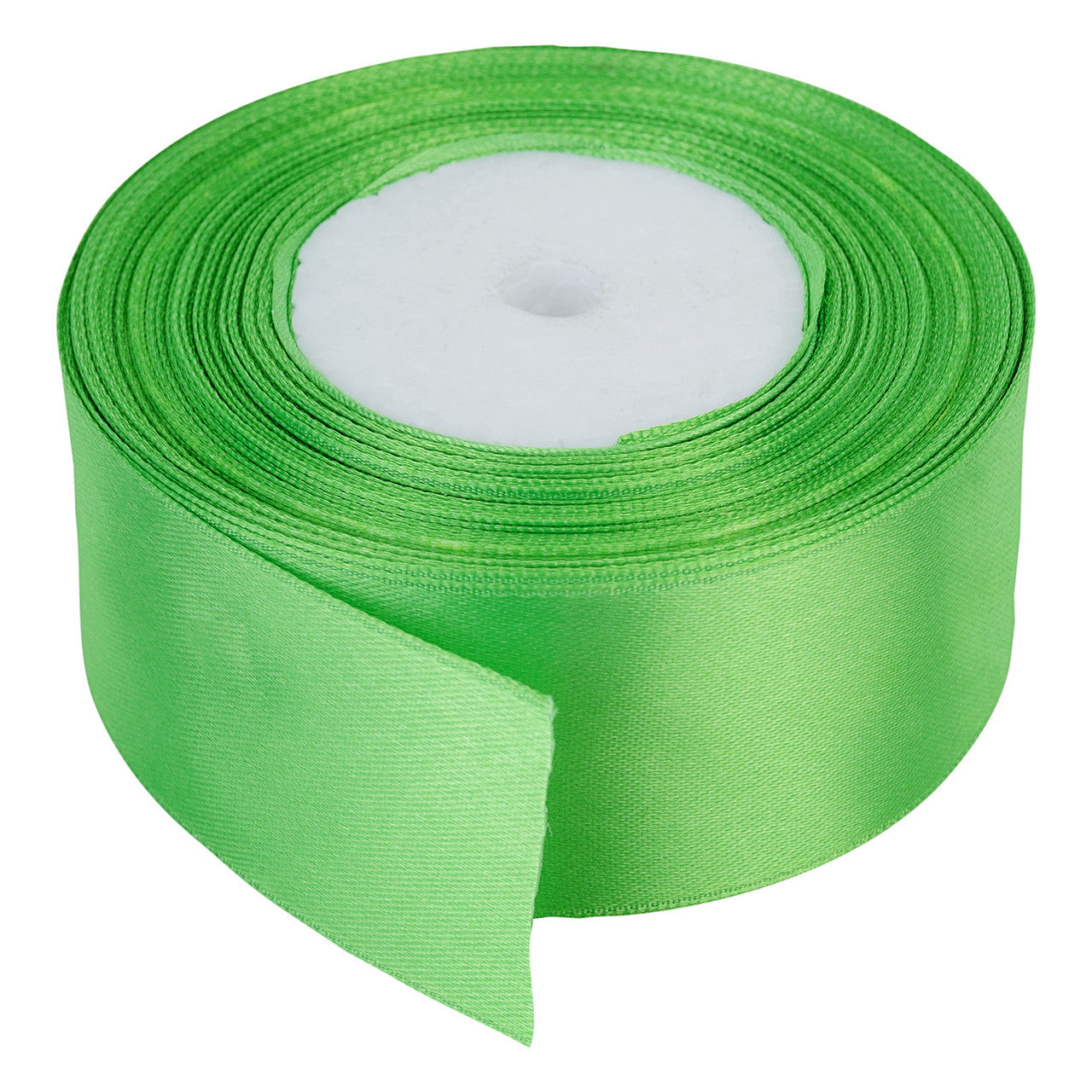25m Double Sided Satin Ribbon - Green