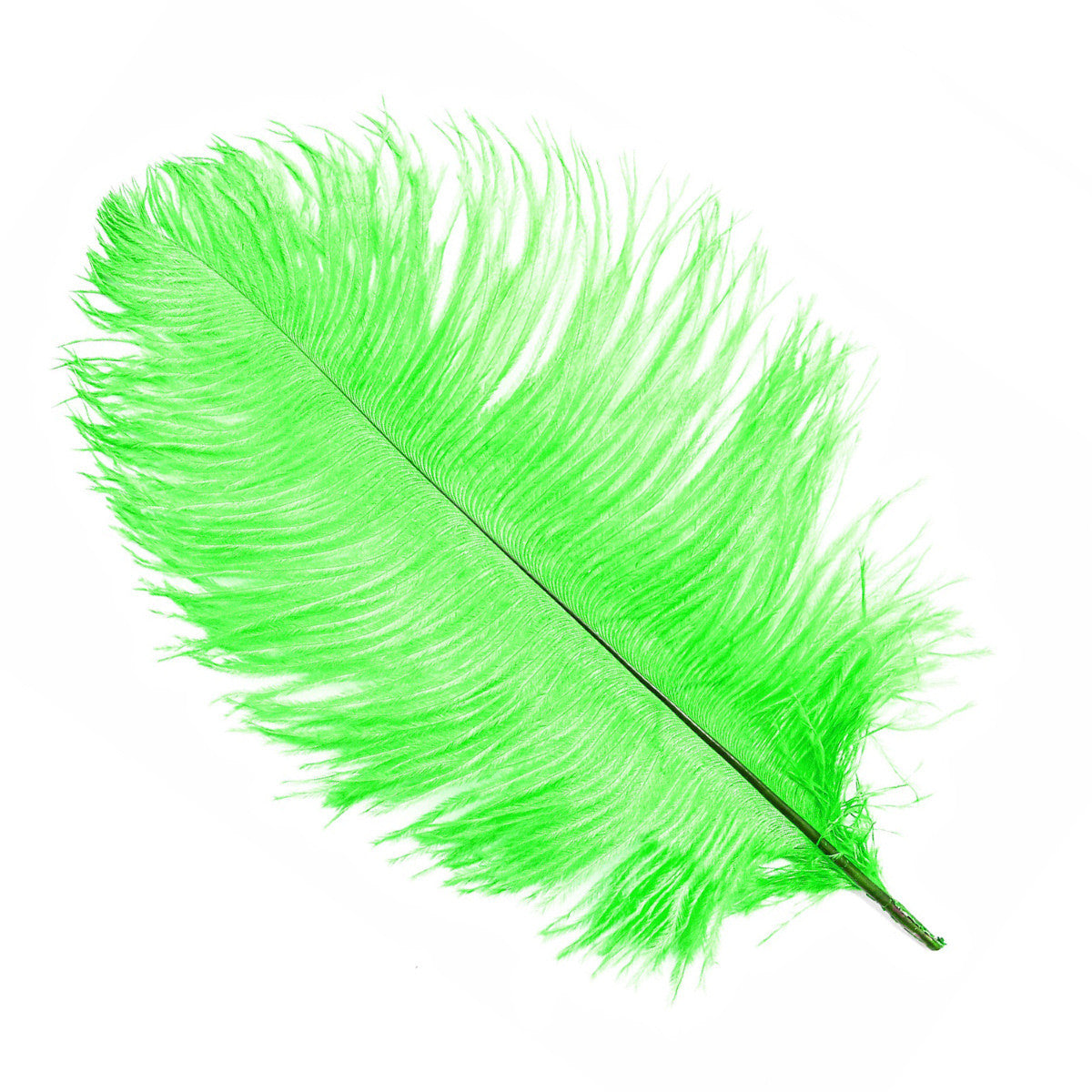 50-60cm Loose Ostrich Feathers, 5pcs - Green