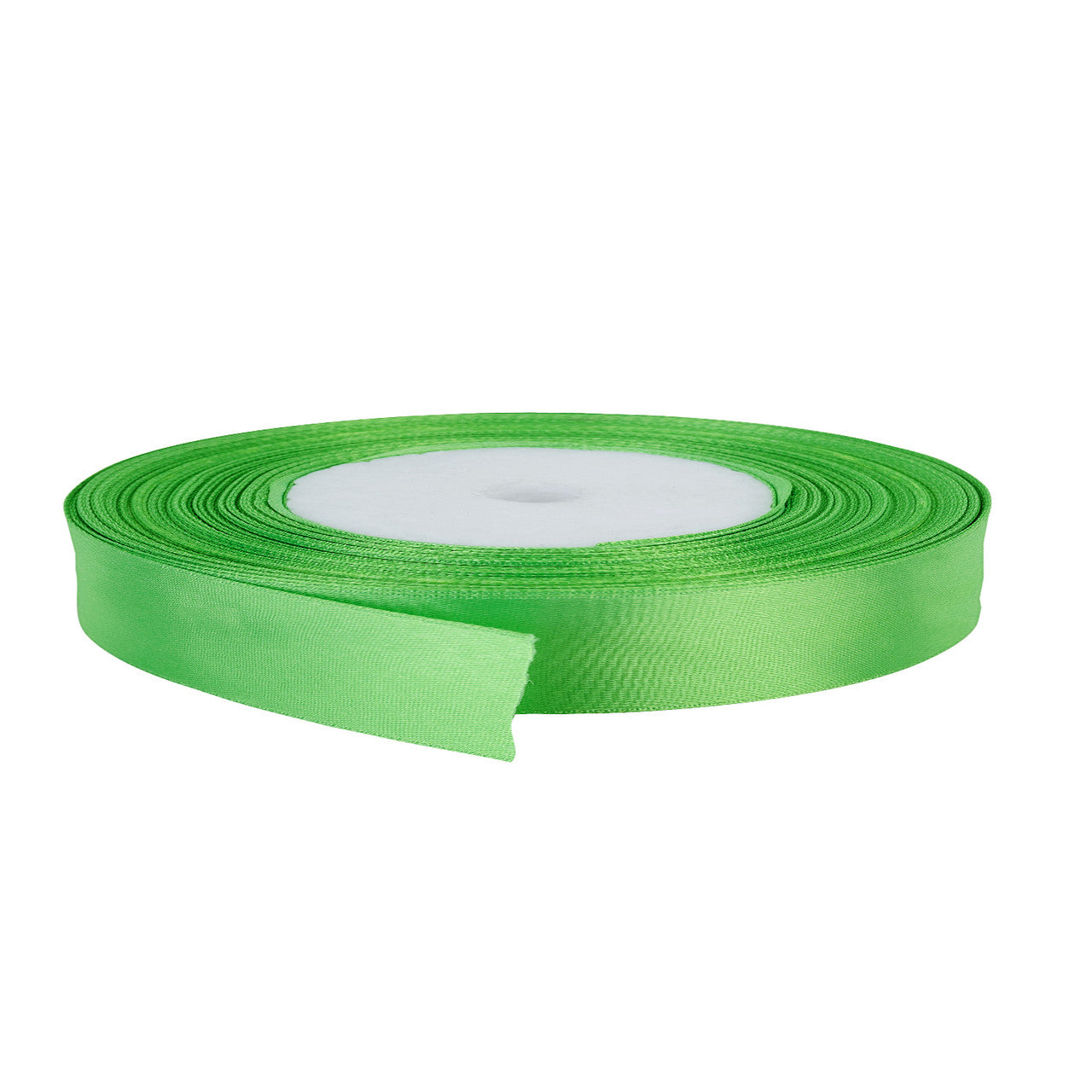 25m Double Sided Satin Ribbon - Green