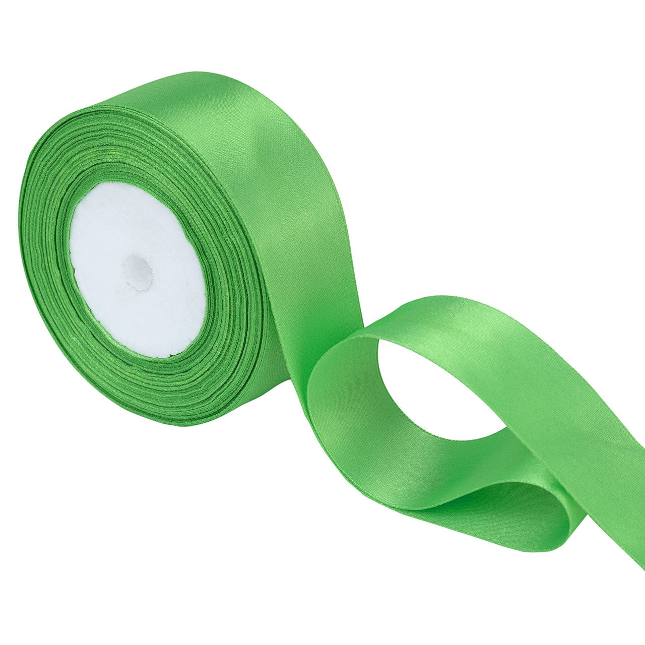 10m Double Sided Satin Ribbon - Green