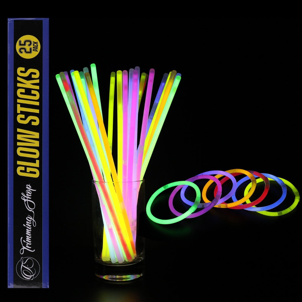 Glow Sticks Party Pack with Connectors - Mixed Colours