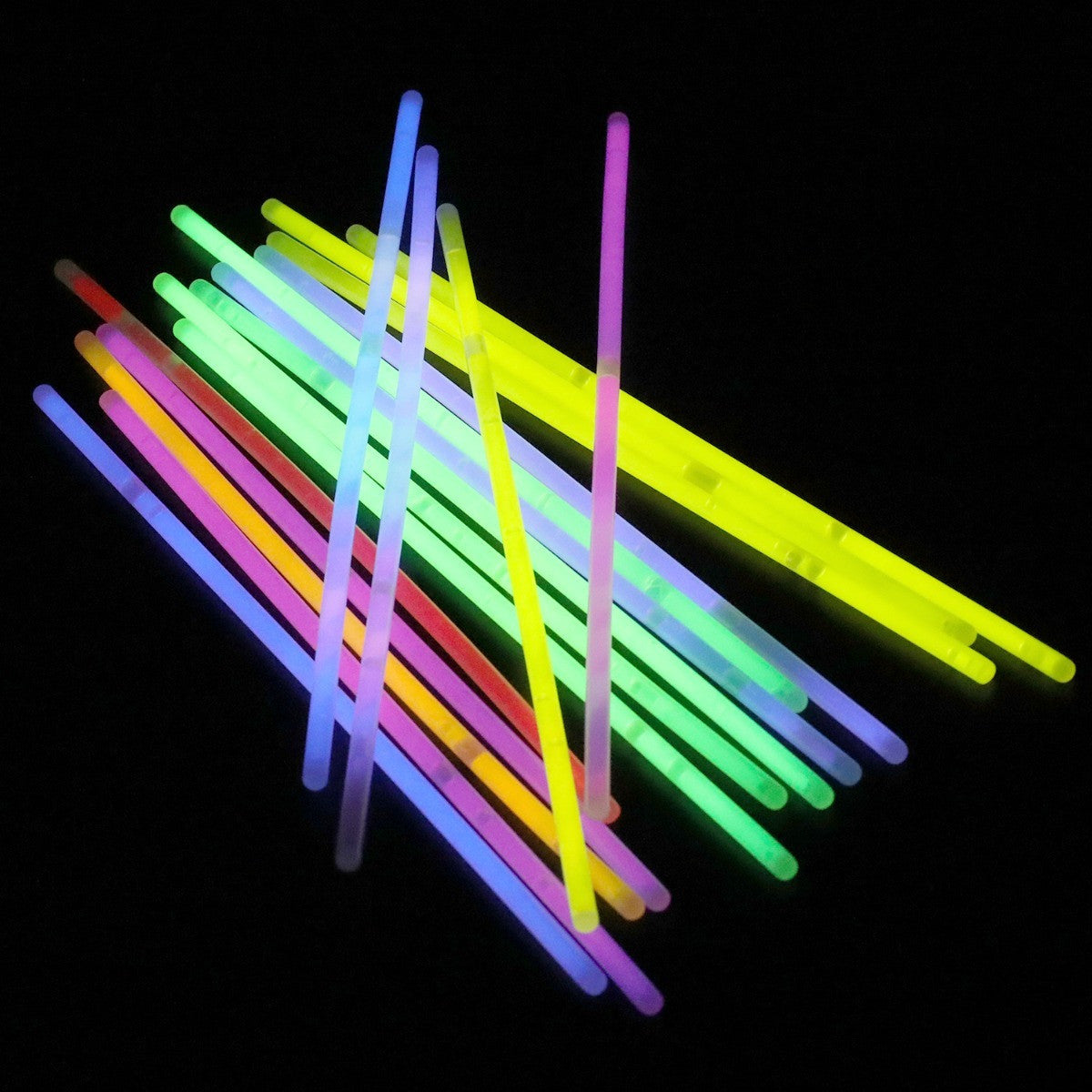 Glow Sticks Party Pack with Connectors - Mixed Colours
