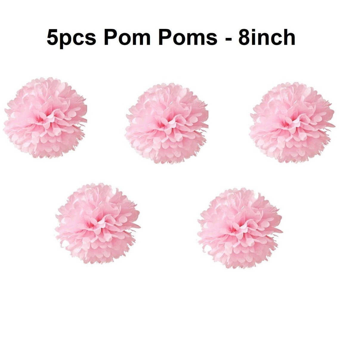 Pink Birthday Bunting, Pom-Poms & Hanging Decorations