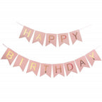 Pink Birthday Bunting, Pom-Poms & Hanging Decorations