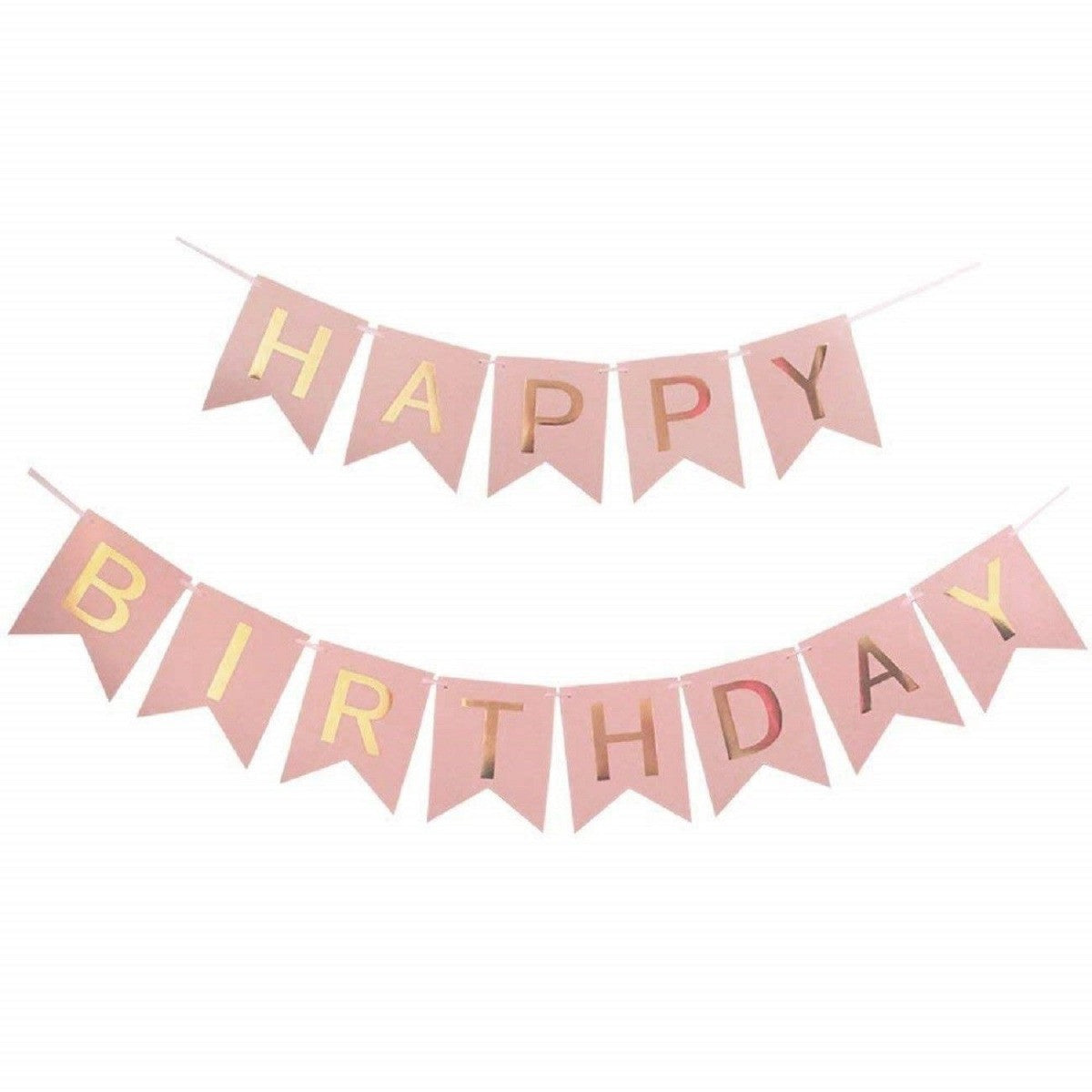 Pink Birthday Bunting, Pom-Poms & Hanging Decorations