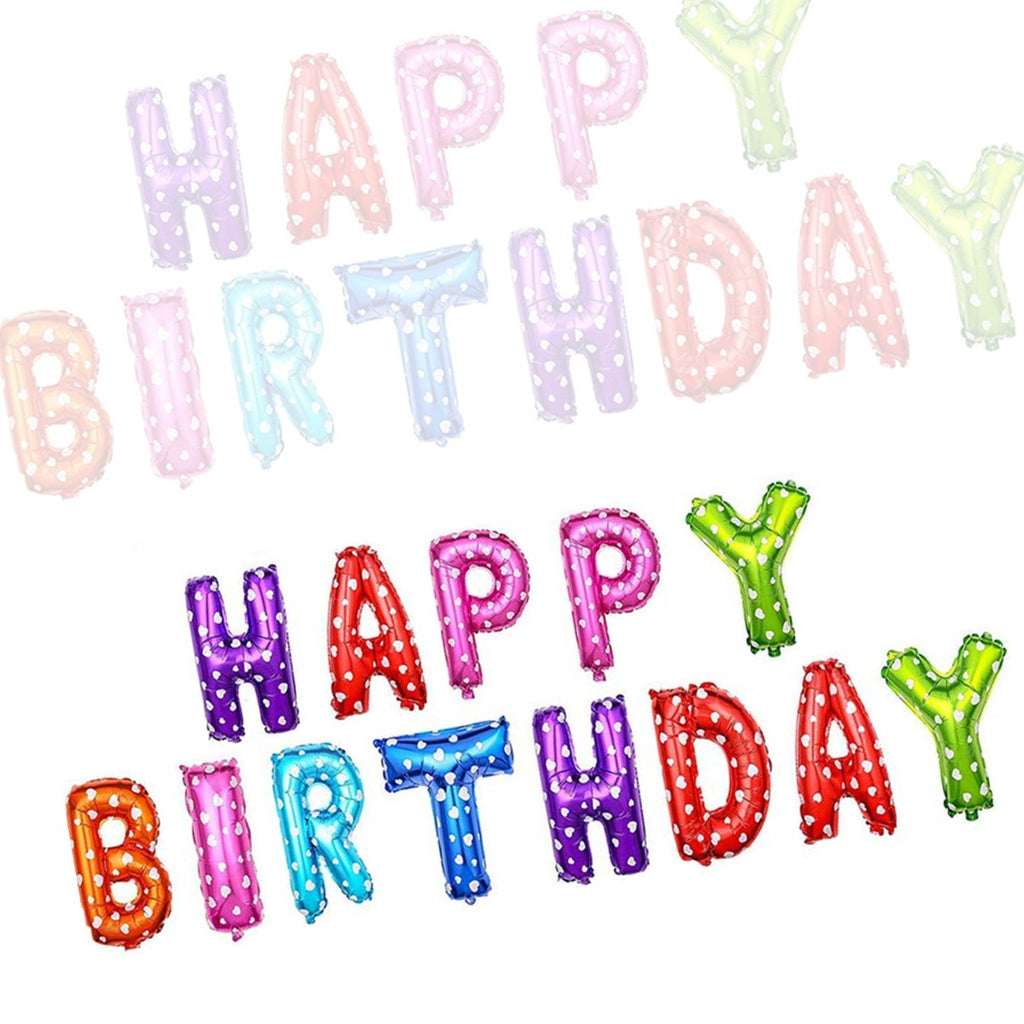 16" Foil Happy Birthday Balloons - Polka Dot