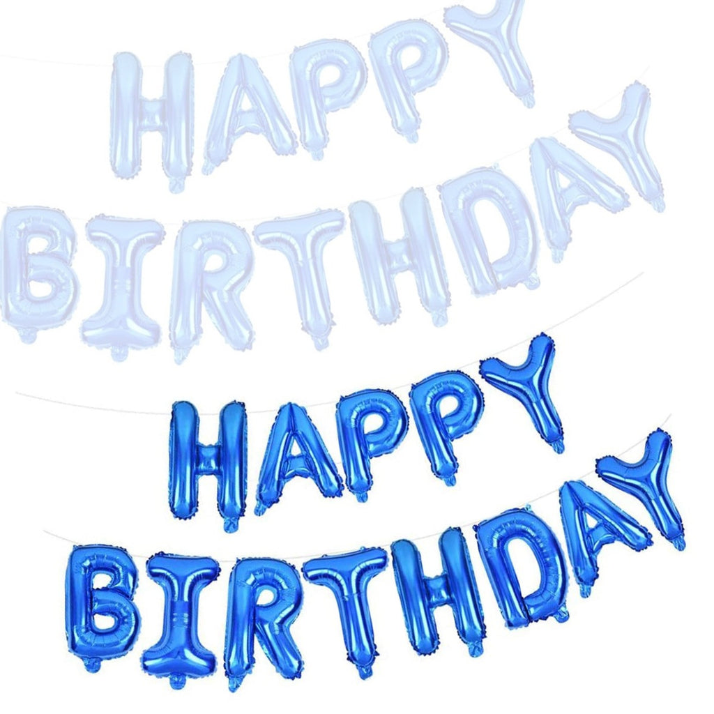 16" Foil Happy Birthday Balloons - Royal Blue