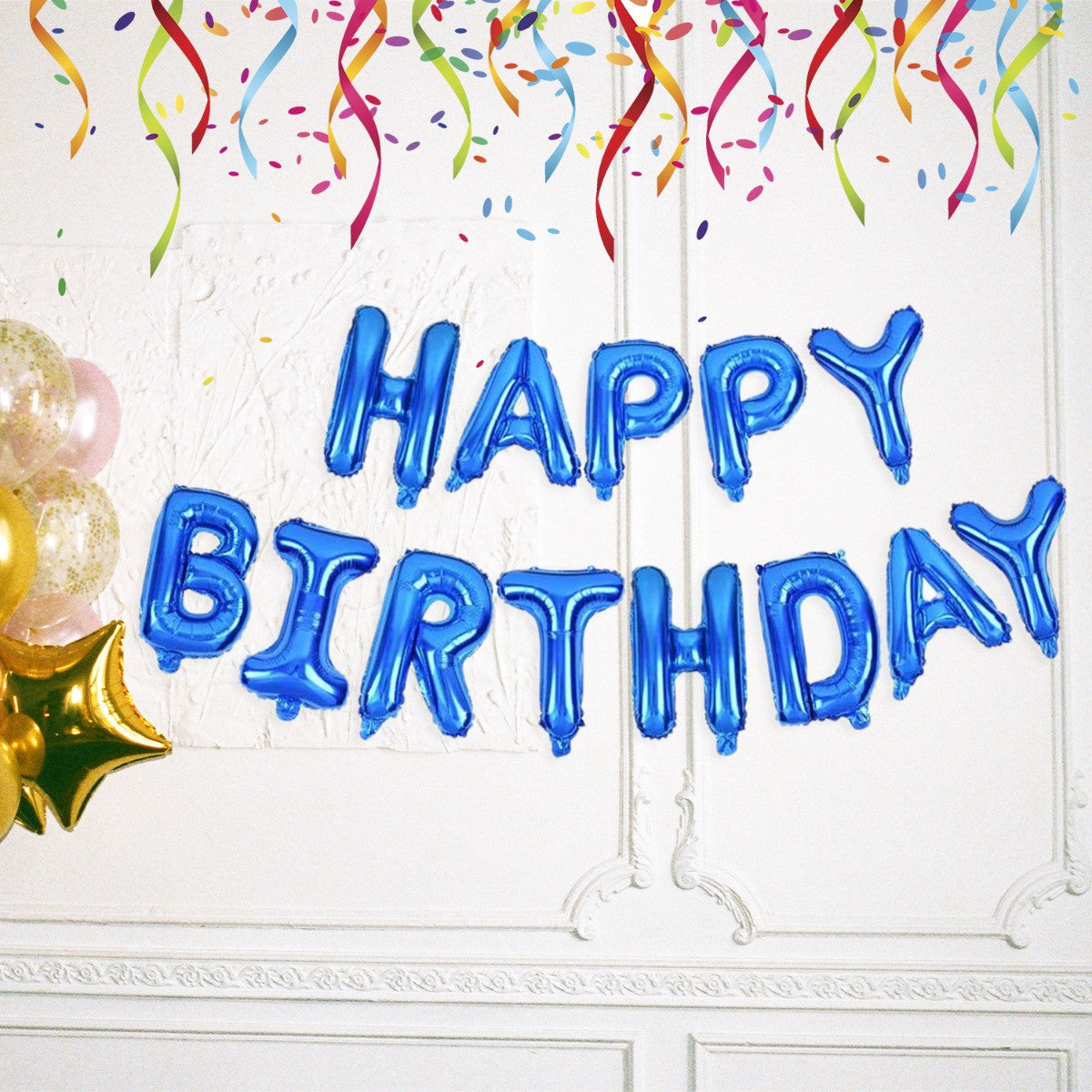 16" Foil Happy Birthday Balloons - Royal Blue