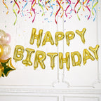 16" Foil Happy Birthday Balloons - Gold