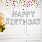 16" Foil Happy Birthday Balloons - Silver