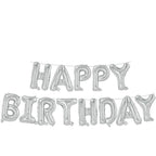 16" Foil Happy Birthday Balloons - Silver