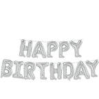 16" Foil Happy Birthday Balloons - Silver