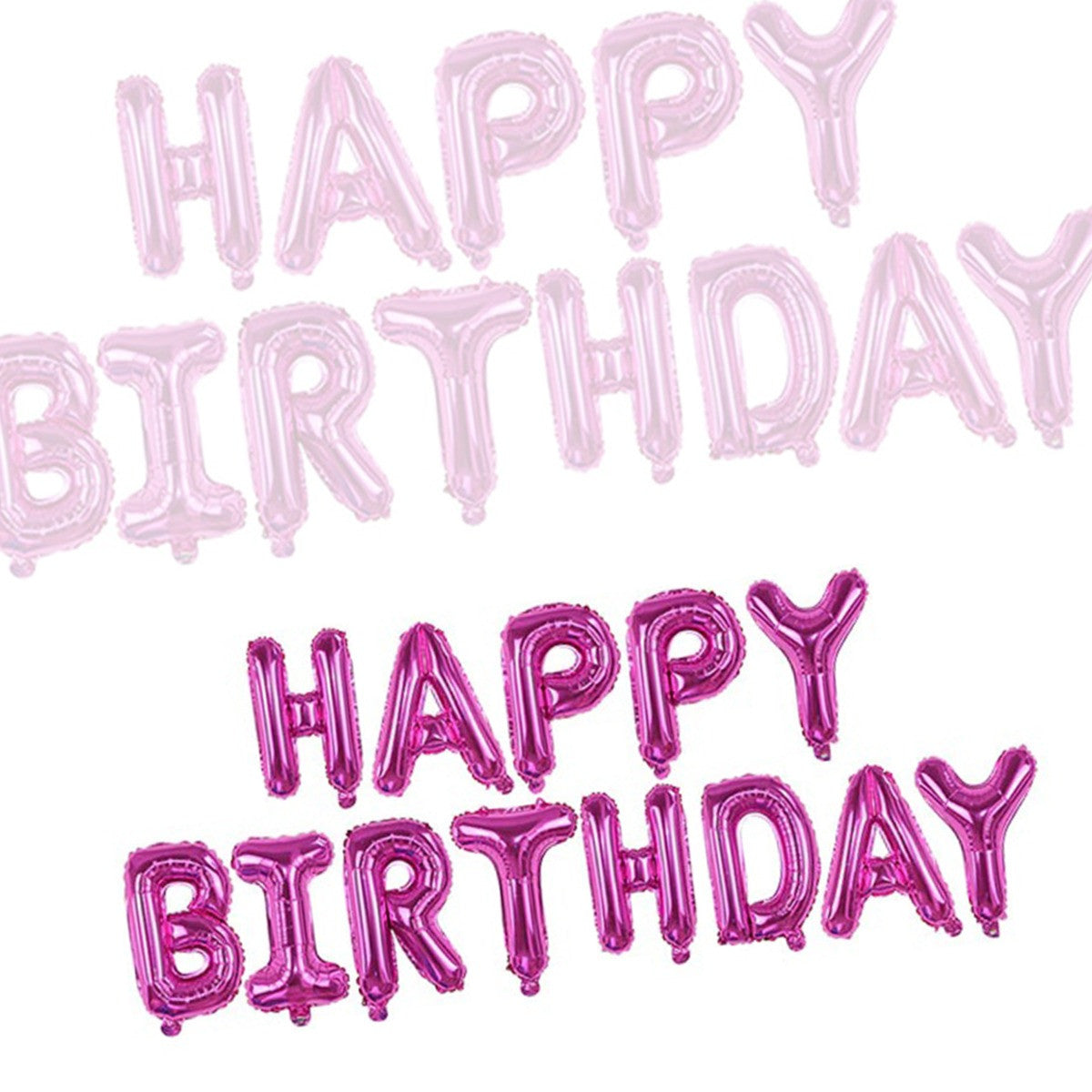 16" Foil Happy Birthday Balloons - Hot Pink