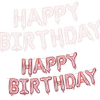 16" Foil Happy Birthday Balloons - Rose Gold