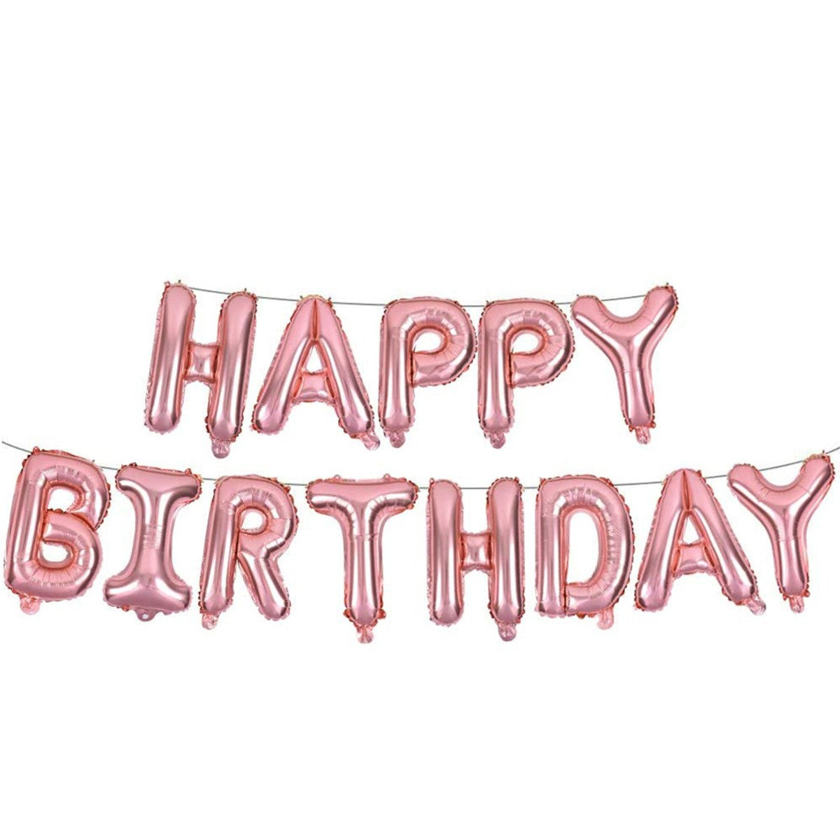 16" Foil Happy Birthday Balloons - Rose Gold