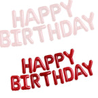 16" Foil Happy Birthday Balloons - Red