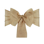 22cm x 280cm Plain Hessian Chair Sashes - Beige (Pack of 10)