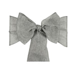 22cm x 280cm Plain Hessian Chair Sashes - Grey (Pack of 10)