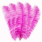 50-60cm Loose Ostrich Feathers, 5pcs - Hot Pink