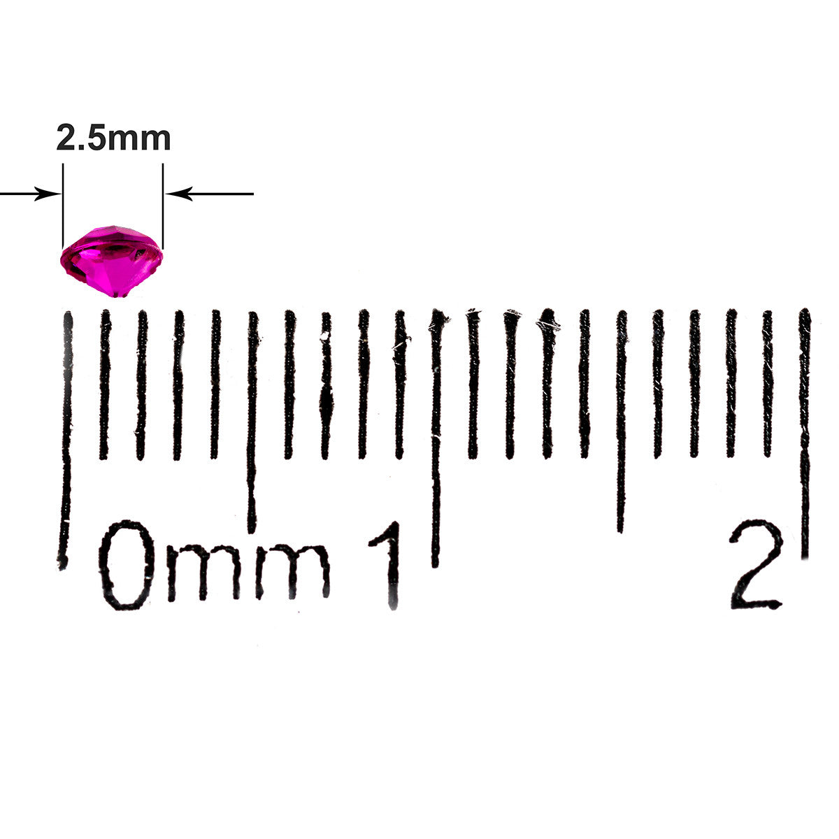 4000 Iridescent Table Scatter Acrylic Crystals, 2.5mm - Hot Pink