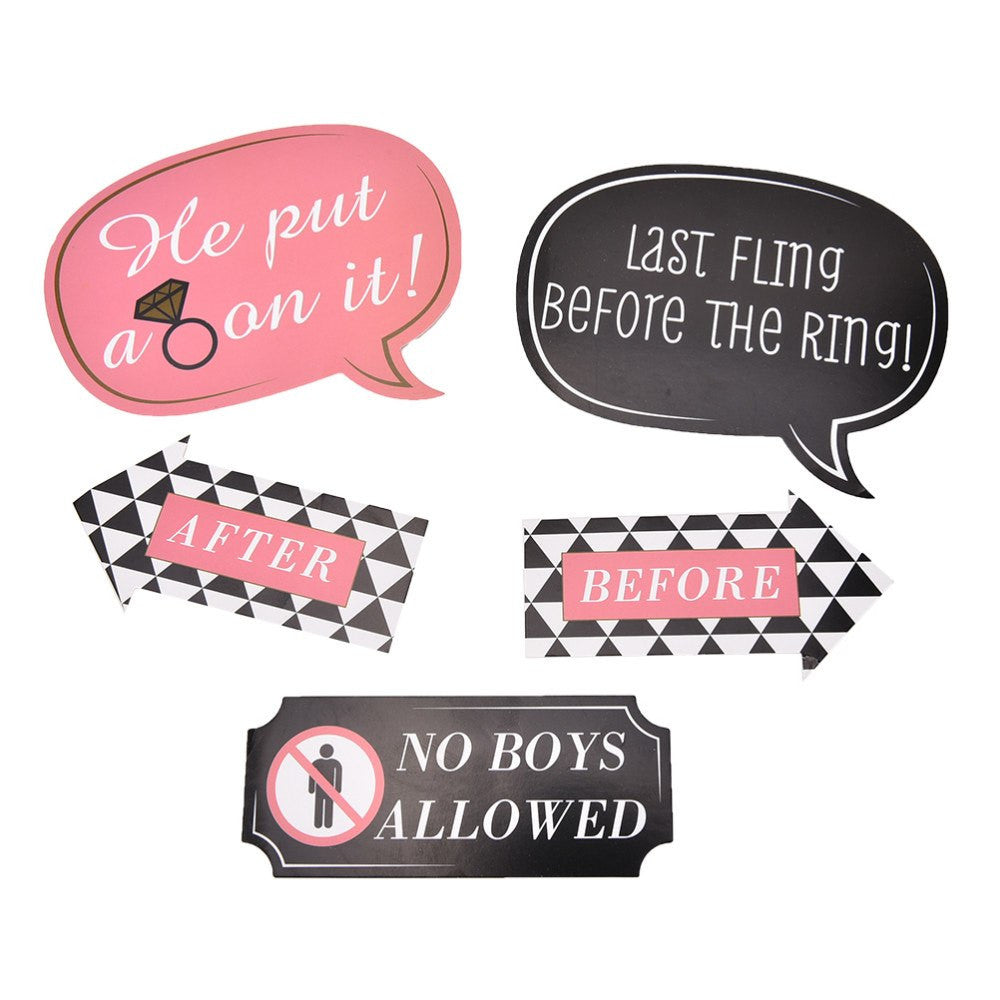 20pc Hen Party Photo Booth Cardboard Party Props