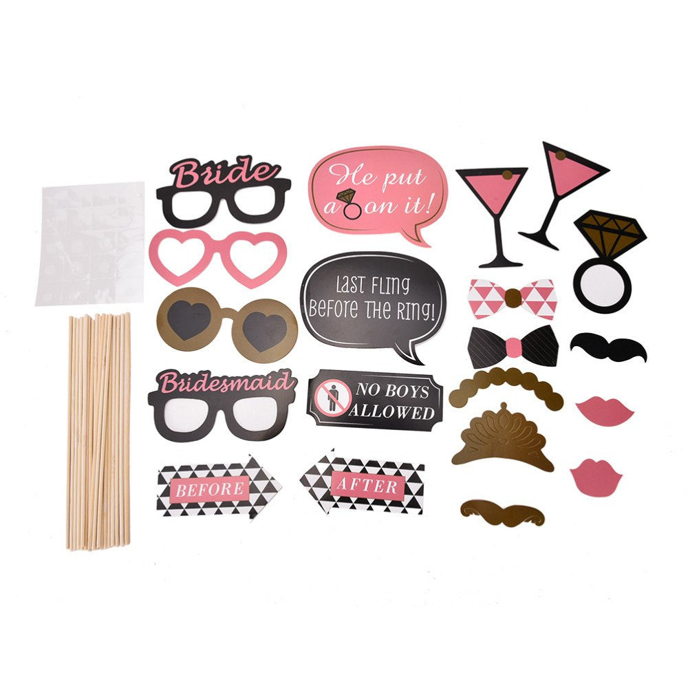 20pc Hen Party Photo Booth Cardboard Party Props
