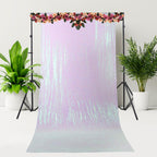 4ft x 7ft Sequin Photography Backdrop - Iridescent White
