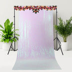 4ft x 7ft Sequin Photography Backdrop - Iridescent White