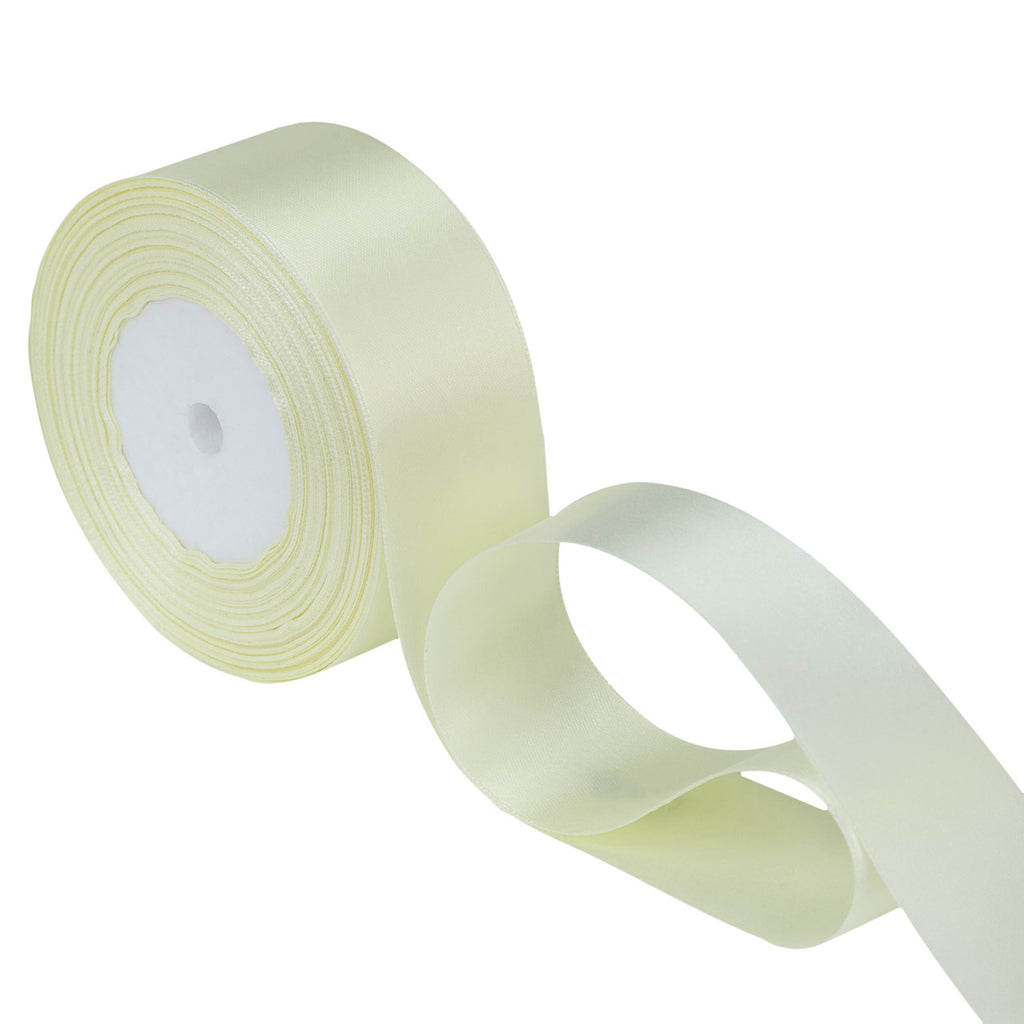 25m Double Sided Satin Ribbon - Ivory
