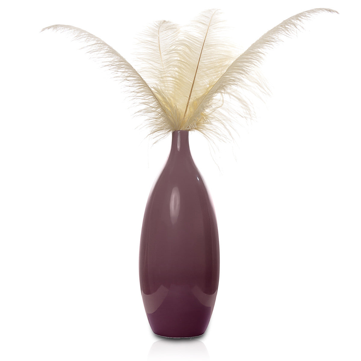 50-60cm Loose Ostrich Feathers, 5pcs - Ivory