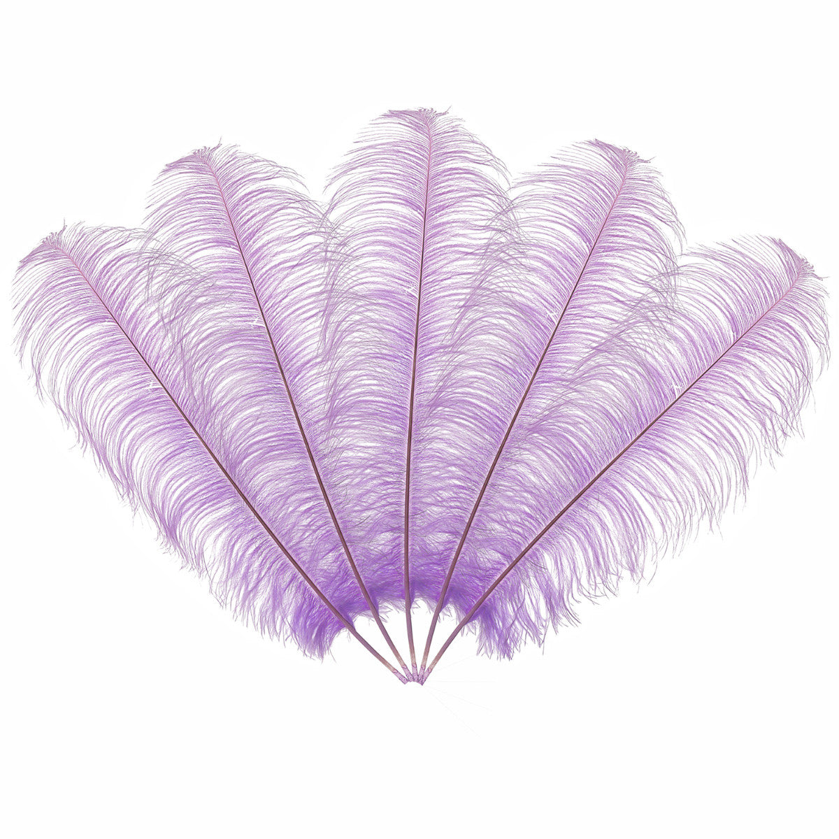 50-60cm Loose Ostrich Feathers, 5pcs - Lilac