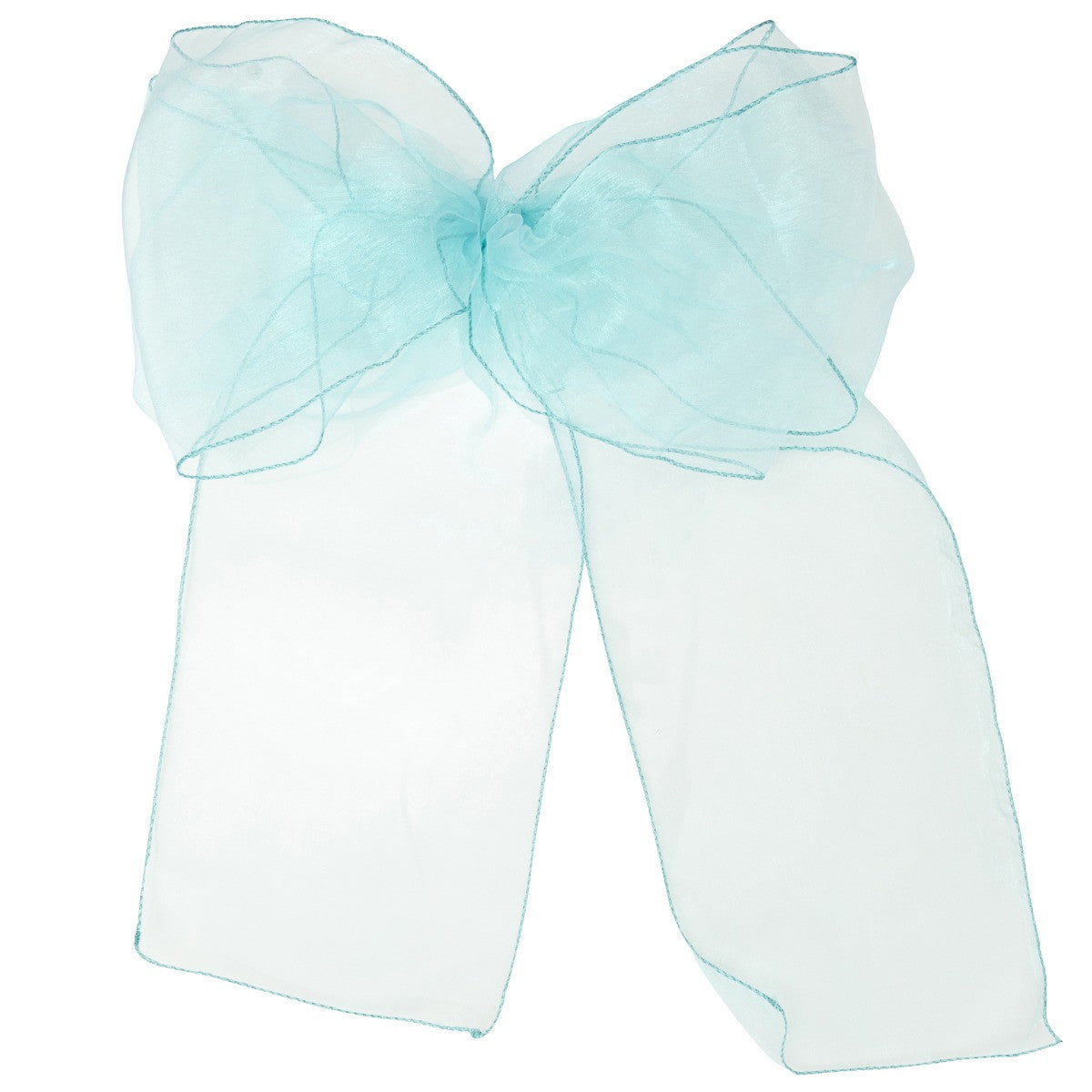 7" x 108" Organza Chair Sash - Light Turquoise