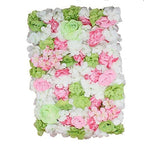 Hydrangea Artificial Flower Wall Panel 60cm x 40cm - Lime, Hot Pink, Pink & White