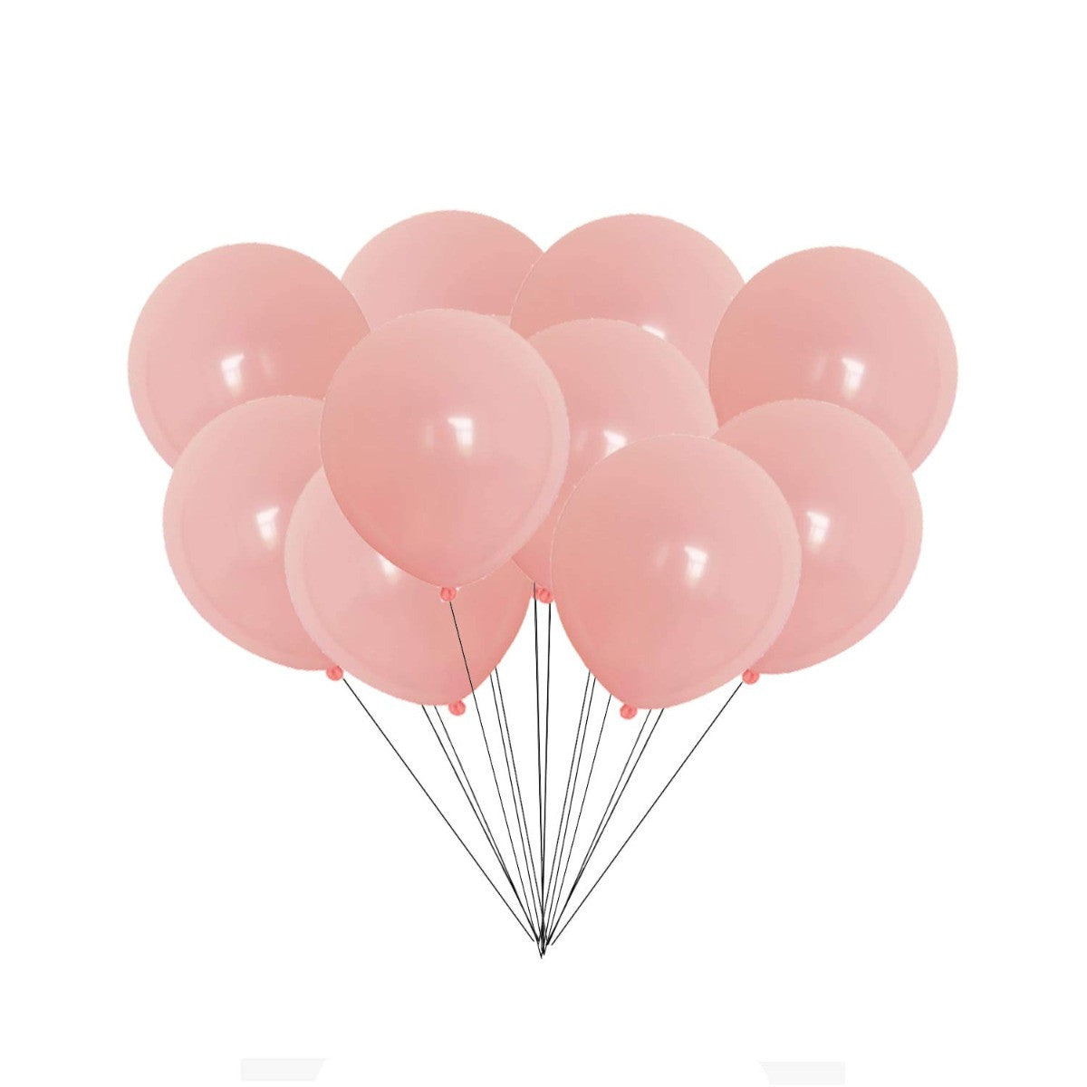 100x 10" Helium-Quality Latex Pastel Party Balloons - Pink