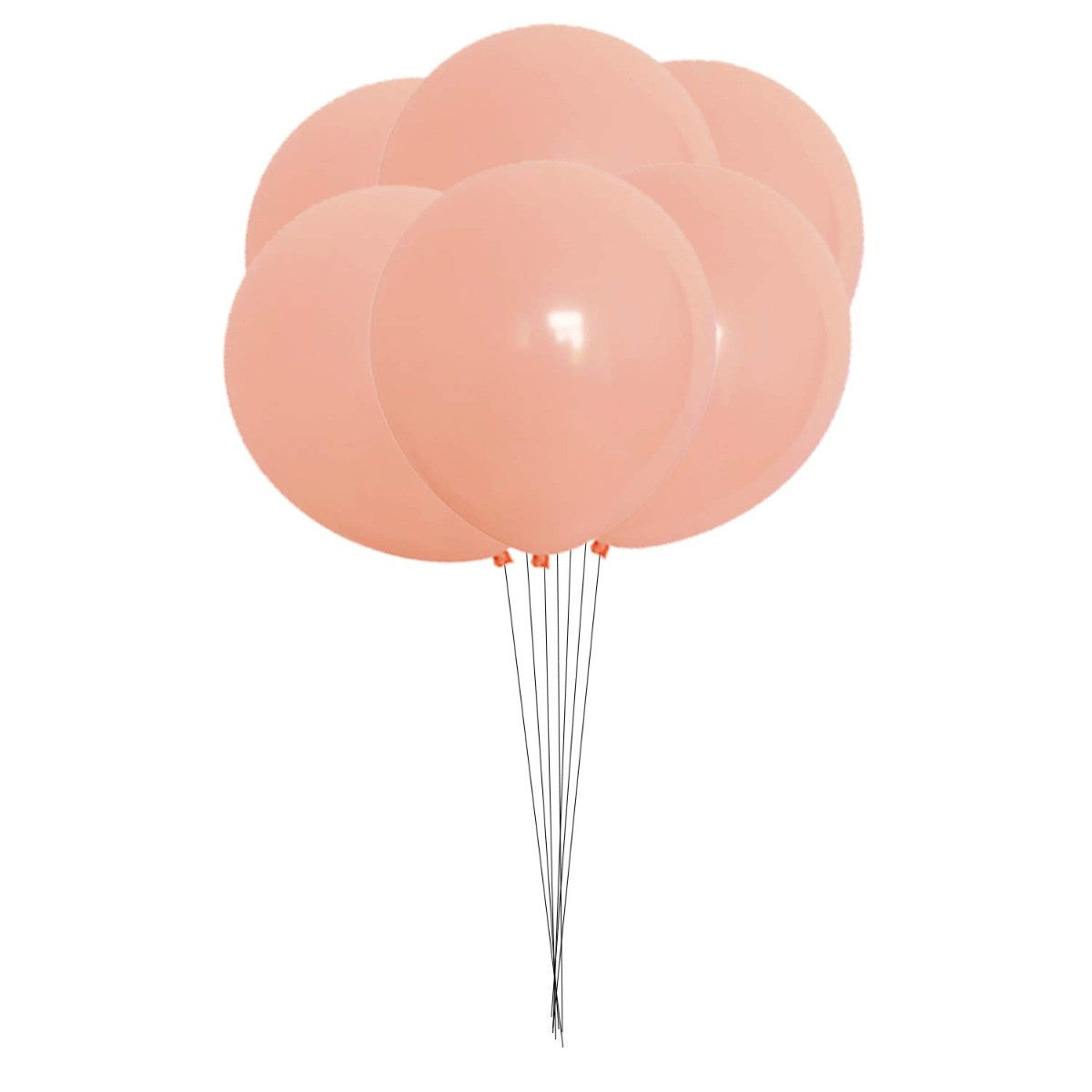 100x 10" Helium-Quality Latex Pastel Party Balloons - Orange