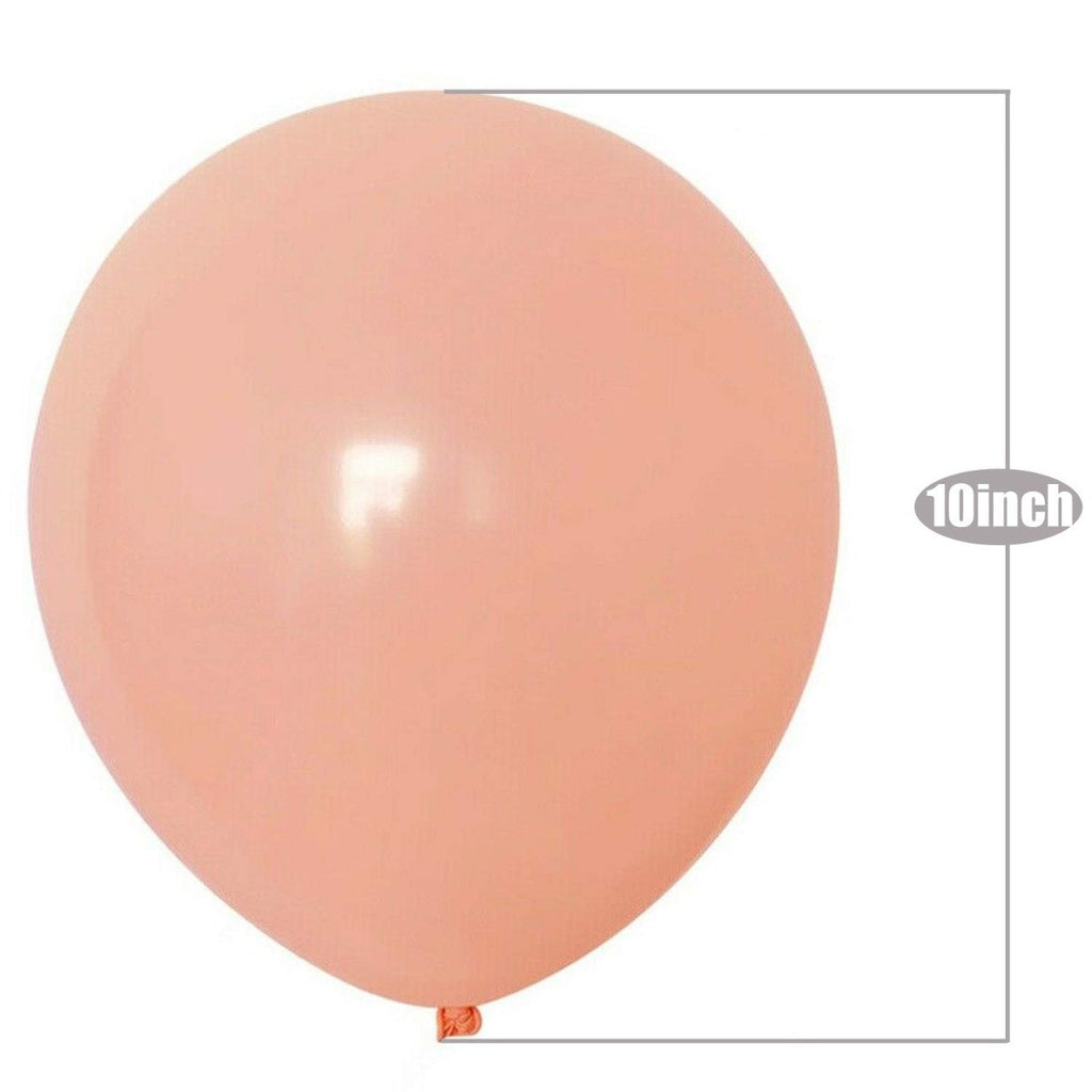 100x 10" Helium-Quality Latex Pastel Party Balloons - Orange