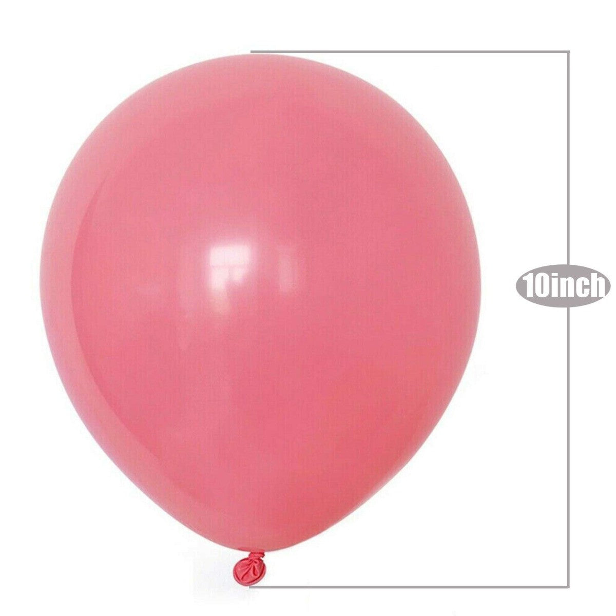 100x 10" Helium-Quality Latex Pastel Party Balloons - Red