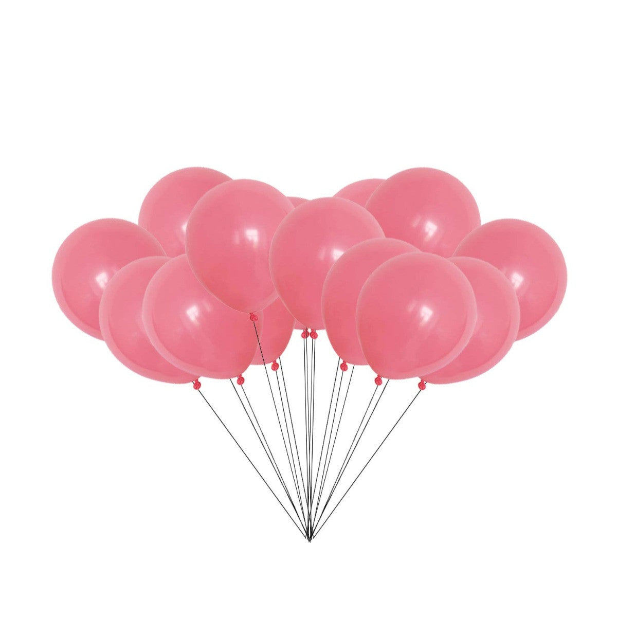 100x 10" Helium-Quality Latex Pastel Party Balloons - Red