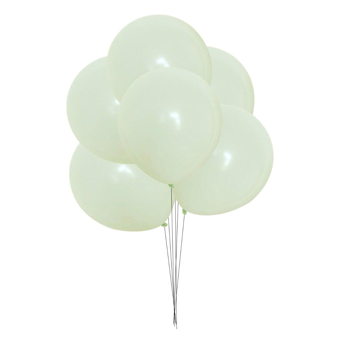 100x 10" Helium-Quality Latex Pastel Party Balloons - Green