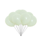 100x 10" Helium-Quality Latex Pastel Party Balloons - Green