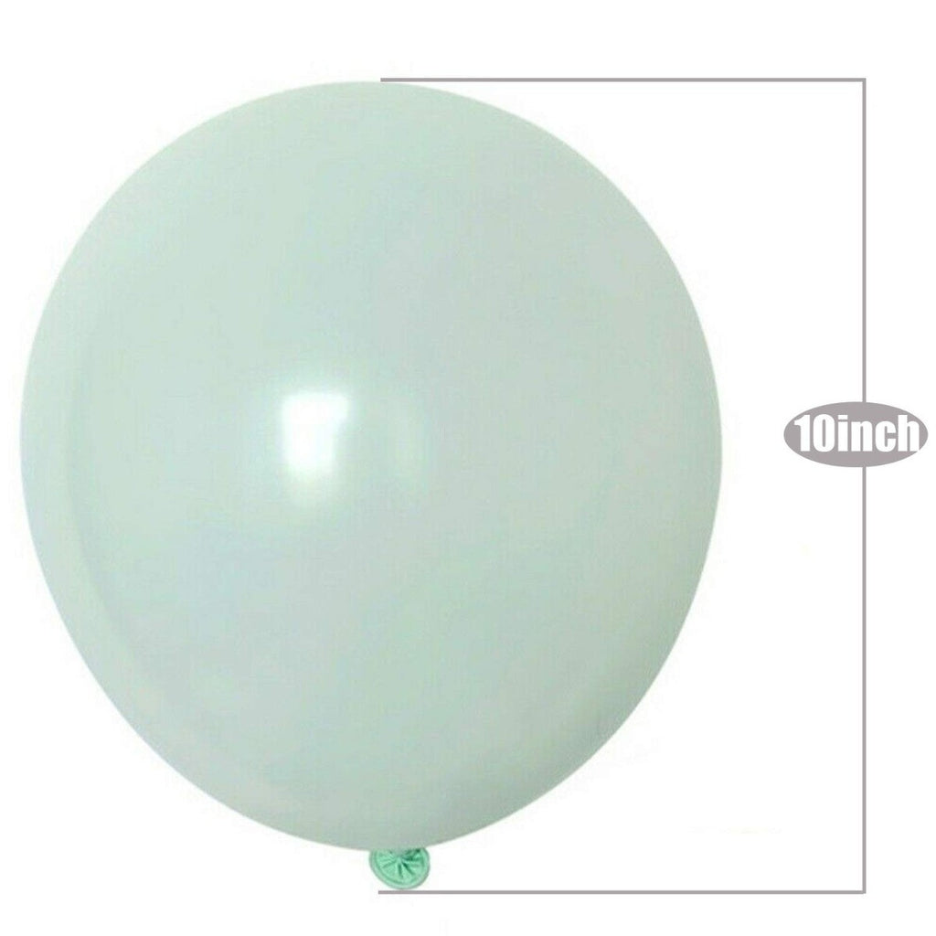 100x 10" Helium-Quality Latex Pastel Party Balloons - Turquoise